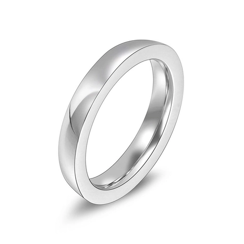 Anello Semplice in Acciaio al Titanio Minimalista per Uomo Donna Fascia Matrimoniale in Acciaio Inossidabile Lucido Gioielli Unisex