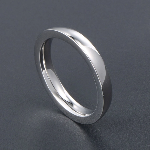 Anello Semplice in Acciaio al Titanio Minimalista per Uomo Donna Fascia Matrimoniale in Acciaio Inossidabile Lucido Gioielli Unisex