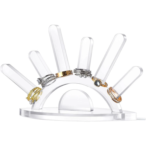 Acrylic Evil Eye Ring Display Stand Transparent Radial Jewelry Holder For Rings Storage Organizer Wedding Birthday Gift