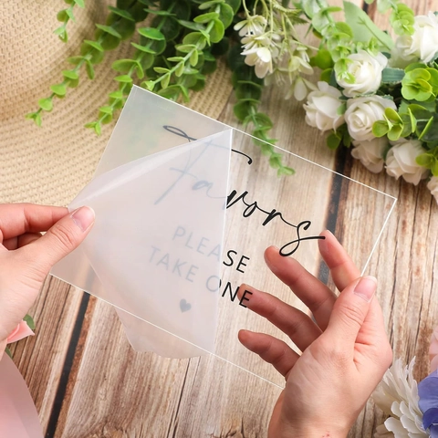 Klare Acryl Hochzeit Tischschilder Mit Ständern Moderne Transparente Empfangsschilder Für Geschenke Karten Getränke In Loving Memory