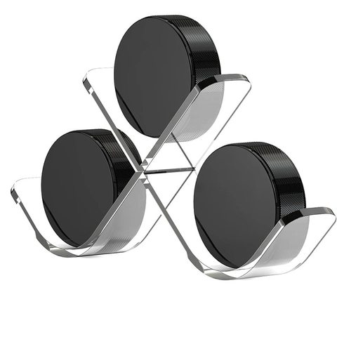 Klarer Acryl Dreifach Eishockey Puck Ausstellungsständer X-Förmiger Halter Moderner Desktop Lagerregal Für Souvenirs Sammlerstücke