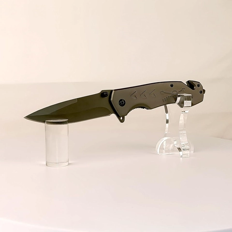 Transparenter Messerhalter Aus Acryl Zylindrischer Messerklingenhalter Desktop Einzelmesserständer Für Heimdekor Sammlung