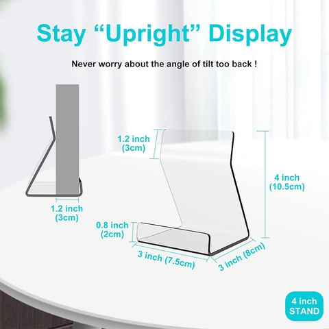 Clear Acrylic Display Stand For Books Records Plates Tea Cakes Modern Desktop Storage Rack Transparent Holder Office Home