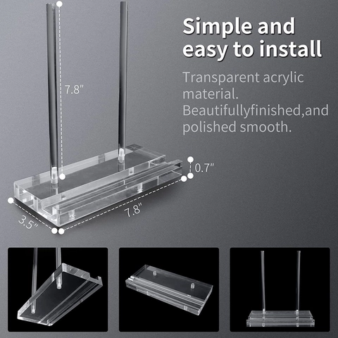 Acrylic Book Display Stand Clear Desktop Tablet CD Holder For Office Restaurant Home Menu Magazine Rack Modern Minimalist Organizer