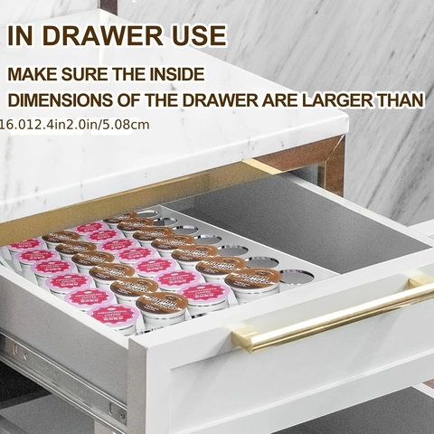 Transparent Acrylic Coffee Pod Holder For Countertop Drawer K-Cup Organizer 35 Holes Clear Coffee Capsule Storage Display Stand Rack