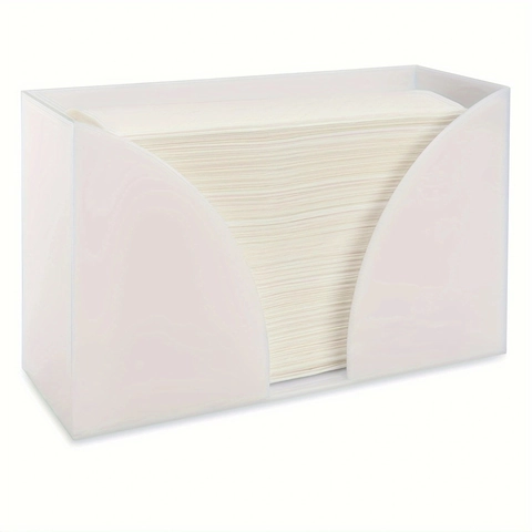 Modern Acrylic Tissue Box Holder Multifold Paper Towel Dispenser Minimalist Storage Organizer For Bathroom Kitchen Office