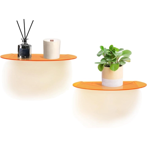 Étagères Flottantes Modernes en Acrylique Supports Muraux Transparents pour LEGO Plantes Parfum Décor Maison