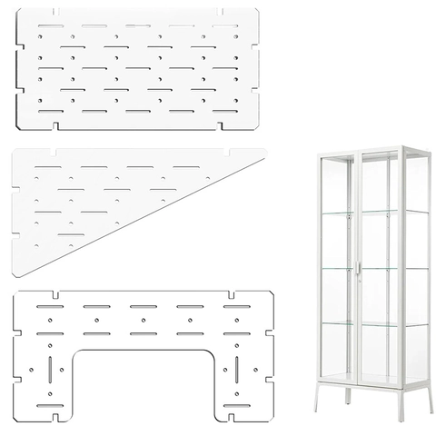 3 Pezzi Scaffali in Acrilico Trasparente Compatibili Con Armadio IKEA Milsbo Tall Spessore 8mm Ripiani di Ricambio