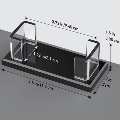 Modern Transparent Acrylic Business Card Holder Large Capacity Desktop Organizer Professional Office Card Storage Display Stand