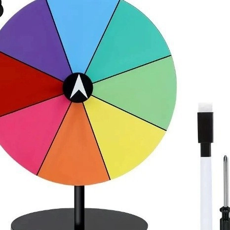 Tabletop Spinning Prize Wheel Dry Erase Colorful Fortune Wheel For Carnival Party Trade Show Promotion Luck Games