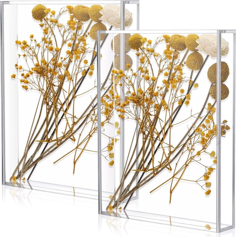 Cornice Shadow Box in Acrilico Trasparente Vetrina per Campioni Con Coperchio Scorrevole per Fiori Secchi Foto Medaglie Home Decor