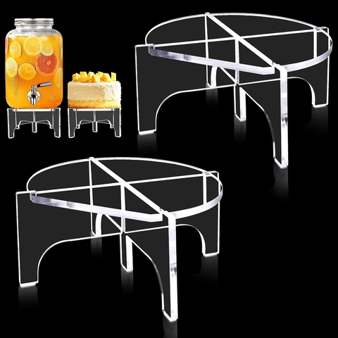 Support de Distributeur de Boissons en Acrylique Transparent Base de Carafe à Jus pour Mariage Restaurant Fête