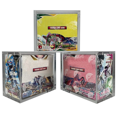 Transparente Acryl Schaukasten Magnetischer Schiebedeckel Aufbewahrungsbox Für TCG Booster Box Schutzkarten Sammelkoffer Schreibtisch Organizer