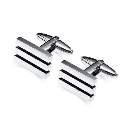 Herren Minimalistisch Edelstahl Manschettenknöpfe Französisch Geometrisch Gestreift Design Anzug Hemd Zubehör Business Hochzeit Schmuck
