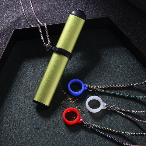 Edelstahl Lanyard Halskette Mit Silikonring Tragbares Aufhängeseil Anti-Verlust-Zubehör Für Elektronische Geräte