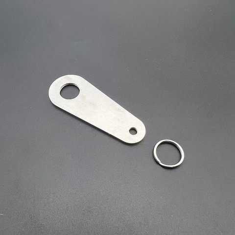 Stainless Steel Motorcycle Bell Hanger Mount Plate Brushed Polished Teardrop Oval DIY Keychain Tag For Biker Bell