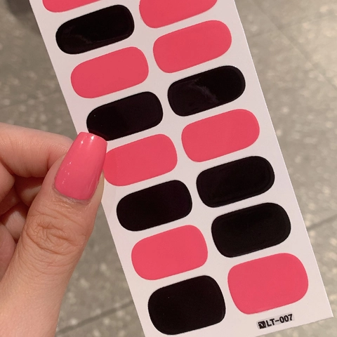 Rot Rosa Verlauf PVC Nagelkunst Aufkleber Glänzend Selbstklebend Maniküre Dekorative Wraps Für Damen Täglich DIY Salon Zubehör