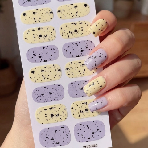 Adesivi per Unghie Minimalisti Con Stampa Leopardata E Texture Uovo Di Quaglia Autoadesivi Impermeabili Per Decorazione Unghie LT-052 Donna