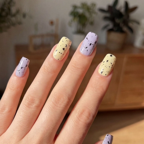Adesivi per Unghie Minimalisti Con Stampa Leopardata E Texture Uovo Di Quaglia Autoadesivi Impermeabili Per Decorazione Unghie LT-052 Donna