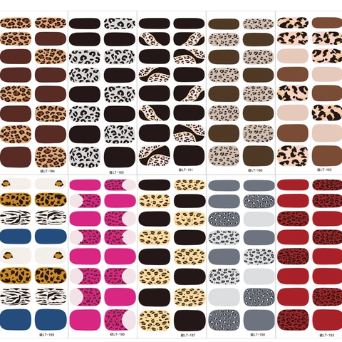 Pegatinas Para Uñas De Estampado De Leopardo Moda Mujer Calcomanías Ultrafinas Patrones Animales Belleza Manicura DIY