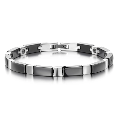 Modernes Minimalistisches Edelstahl Keramik Magnettherapie Armband Mode Schmuck Für Damen Elegantes Geschenk