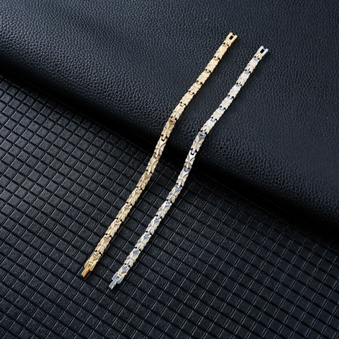 Magnetic Therapy Bracelet Butterfly Pattern Stainless Steel Gold Plated Health Energy Wristband For Women Fashion Jewelry