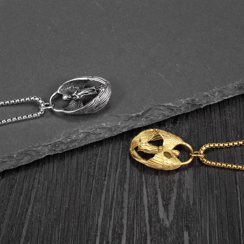 Vintage Stainless Steel Angel Wing Pendant Necklace For Men Women Retro Guardian Angel Feather Praying Relief Jewelry