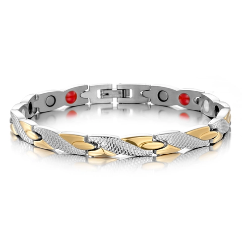 Minimalistisches Edelstahl Drachenmuster Magnettherapie Armband Für Damen Herren Gesundheit Energie Bio Magnet Gliederkette Armreif Schmuck