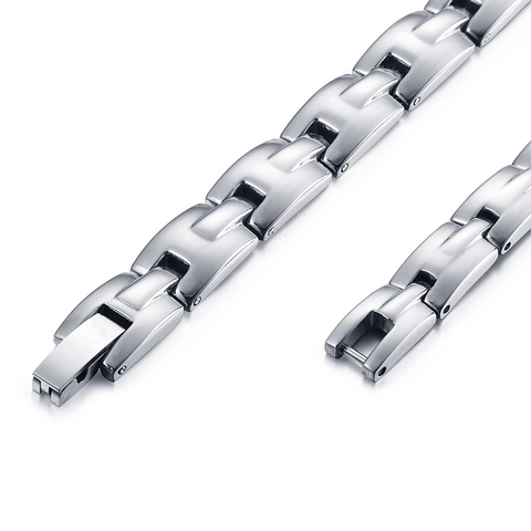 Titanium Steel Magnetic Bracelet For Couples Fashion Rhinestone Inlaid Health Care Link Chain Bracelet Jewelry Gifts