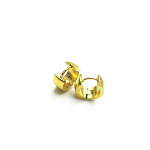 Orecchini a Cerchio Minimalisti in Acciaio al Titanio per Donna Orecchini Huggie Lucidati Placcati Oro Gioielli a Cerchio Tondo