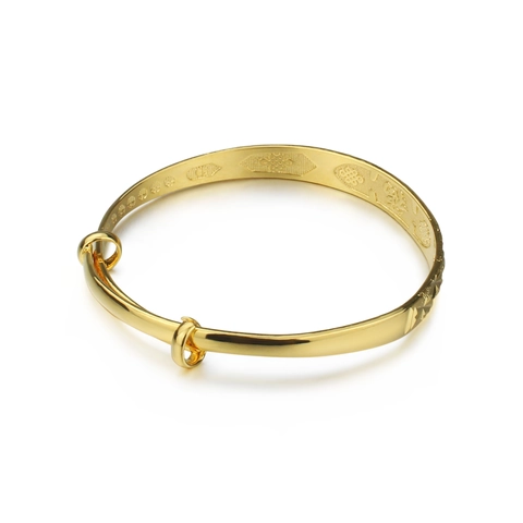 Vintage Verstelbare Goud Armring Vrouwen Mat Koperen Armband Met Sterpatroon En Zegenteken Sieraden Accessoire