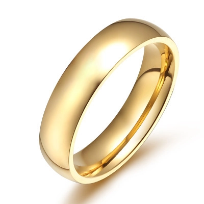 Minimalistisch Edelstahl Einfaches Band Ring Hochglanzpoliert Vergoldet Fingerring Für Herren Damen Alltag Casual Schmuck Geschenk