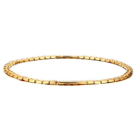 Fashion Gold Stainless Steel Magnetic Therapy Necklace With Zirconia Inlaid Health Care Link Chain Men Jewelry