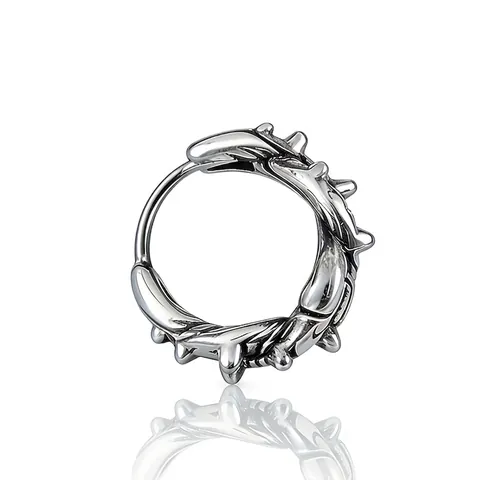 Edelstahl Dornenspitze Hoop Ohrringe Retro Punk Gothic Hip Hop Ohrringe Silber Stachelige Huggie Schmuck Für Damen Herren
