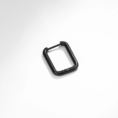Orecchini a Cerchio Rettangolari in Acciaio Inossidabile Minimalista per Uomo Donna Geometrici Nero Argento Galvanizzati Gioielli Unisex
