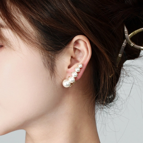 Elegante Goldene Grüne Blatt Emaille Künstliche Perlen Ohrhänger Lange Quasten Legierung Drop Ohrringe Für Damen Schmuck