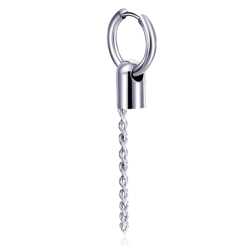 Titanium Steel Retro Hip Hop Dangle Earrings For Men Women Punk Geometric Cross Lightning Dagger Sword Hoop Earrings Jewelry
