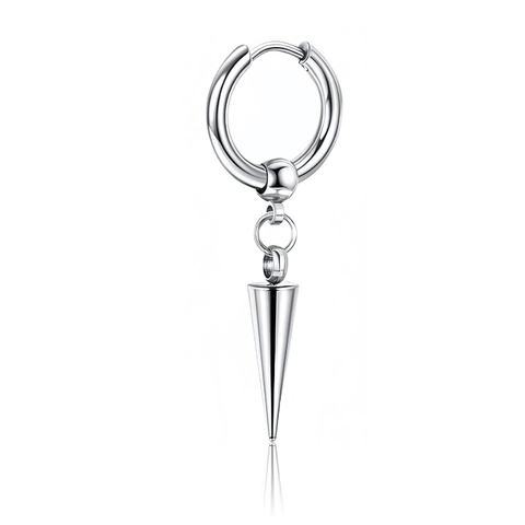 Orecchini a Cerchio con Punta in Acciaio Inossidabile Gothic Punk Ciondolo a Cono Orecchini Huggie per Uomo Donna Unisex Gioielli di Moda