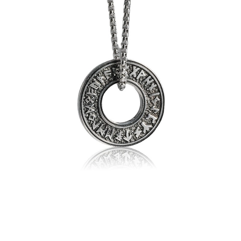 Collana da Uomo in Acciaio al Titanio con Pendente a Testa di Lupo Vintage Hip Hop Gioielli con Catena Vichinga in Acciaio Inossidabile