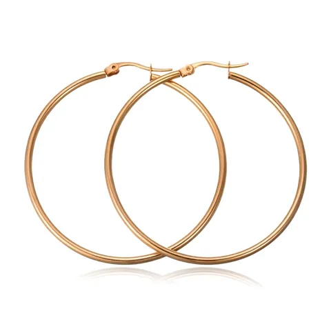 Orecchini a Cerchio in Acciaio Inossidabile per Donna Eleganti Minimalisti Geometrici Grandi Cerchi Lucidi Accessori Quotidiani