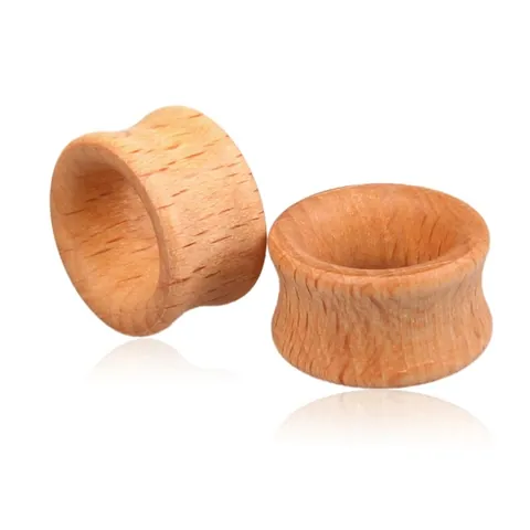 Natürliche Palisander Hohl Ohr Gauges Plugs Double Flare Holz Tunnel Körper Piercing Schmuck Für Männer Frauen Punk Stil Ohr Expander