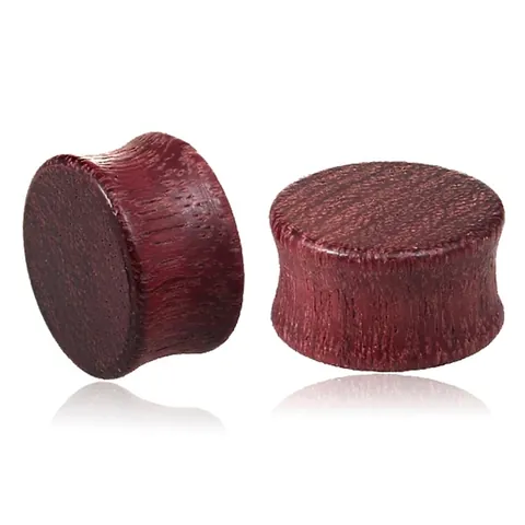 Natural Solid Wood Ear Plugs Gauges Double Flared Saddle Ear Studs Body Piercing Jewelry Unisex Smooth Polished Wood Earring