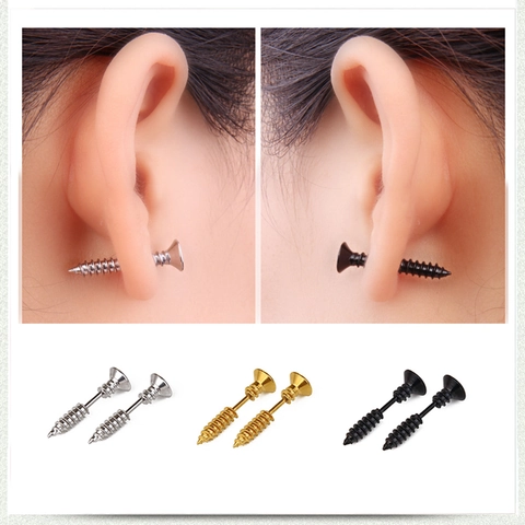 Lot de 12 Paires de Boucles d'Oreilles Gothiques d'Halloween en Acier Inoxydable Crâne Araignée Scorpion Vis Strass Bijoux Punk pour Femmes Hommes