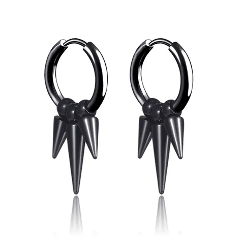 Orecchini a Cerchio in Acciaio Inossidabile Punk Rock per Uomo Donna Gothic Streetwear Orecchini Pendenti a Cono
