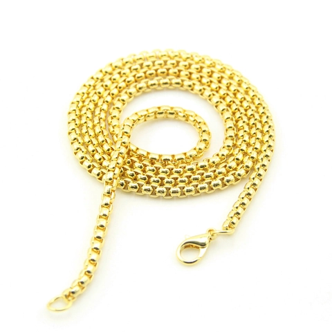 Collana a Catena Quadrata in Lega Hip Hop per Uomo Donna Placcata Oro Argento Street Punk Style Chiusura a Moschettone Gioielli Moda Regalo