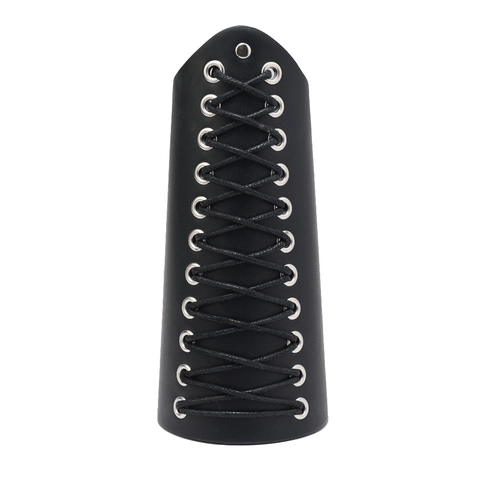Punk Herren Leder Armband Doppelreihige Nieten Geflochtene Wachsfaden Armschienen Retro Armschutz Cosplay Gothic Kostüm Zubehör