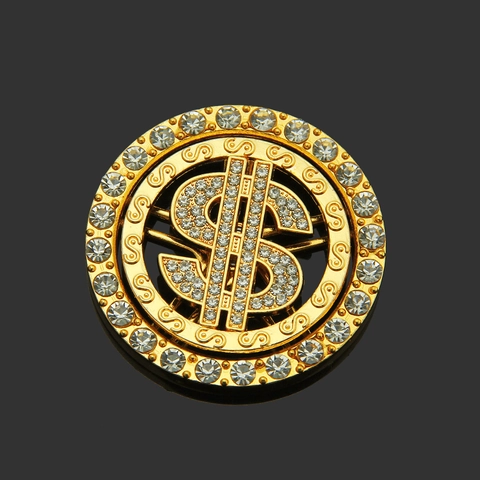 Spinning Dollar Sign Zinc Alloy Rhinestone DIY Phone Case Accessory Fashion Money Turntable Charm For Jewelry Making Decorative Piece