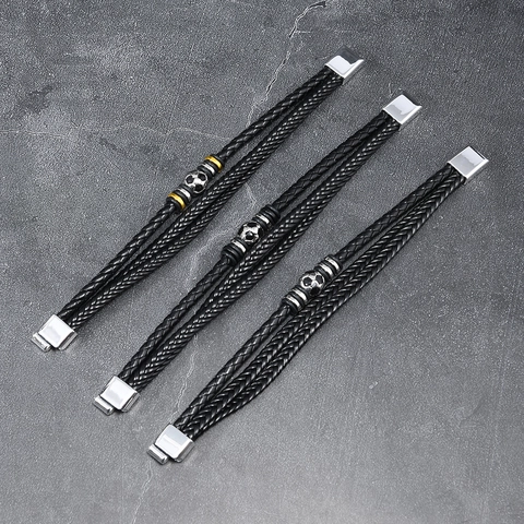 Herren Retro Fußball Leder Armband Mehrlagig Geflochten Mit Legierung Magnetverschluss Sport Ethno Mode Schmuck