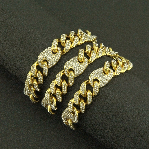 Hip Hop Strass Varkensneus Mariner Schakelketting Mannen Vrouwen Iced Out Koffieboon Ketting Legering Strass Sieraden Voor Feest