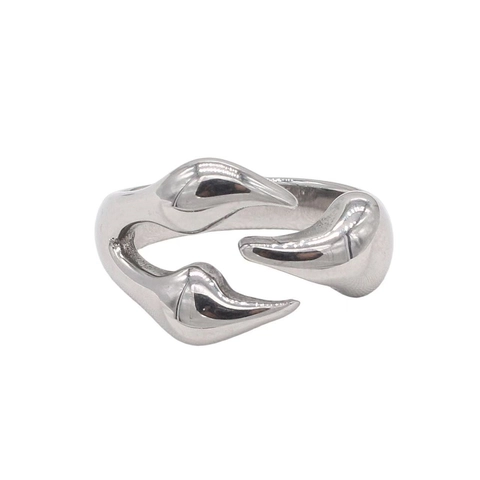 Anillo Vintage de Acero Inoxidable con Garra de Animal para Hombre Gótico Punk Pulido Joyería Retro Regalo para Hombre Unisex Color Plata